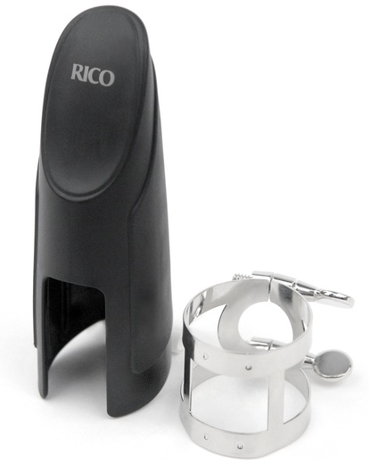 Лигатура с колпачком для саксофона тенор на мундштук из эбонита Ricoh RTS1N, никелированная