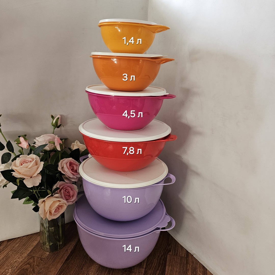 Набор мисок Tupperware Милиан 31х31 см, полипропилен, 6 шт