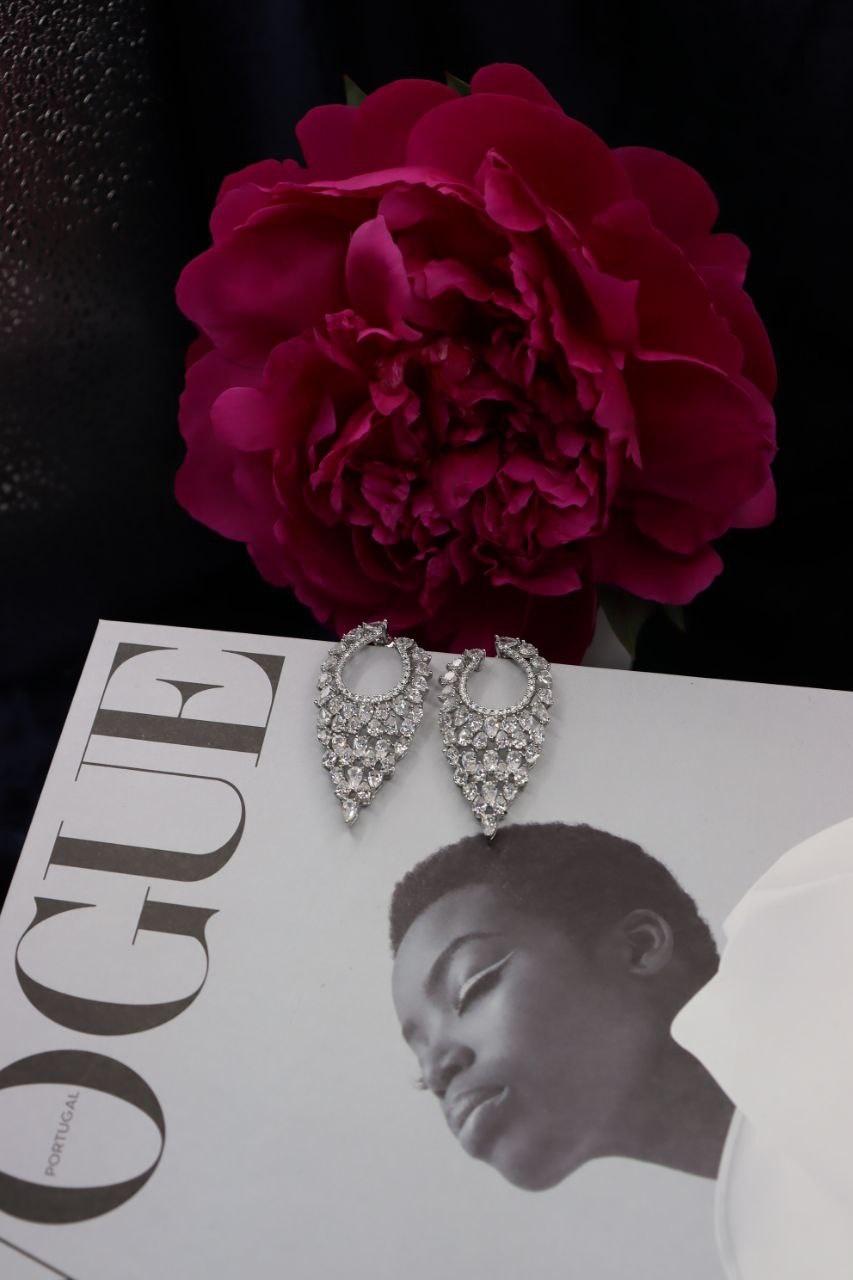 Серьги Fashion Jewelry медицинская сталь, цирконий