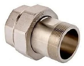 Сгон латунный разъемный прямой Valtec внутр-наруж резьба 1/2