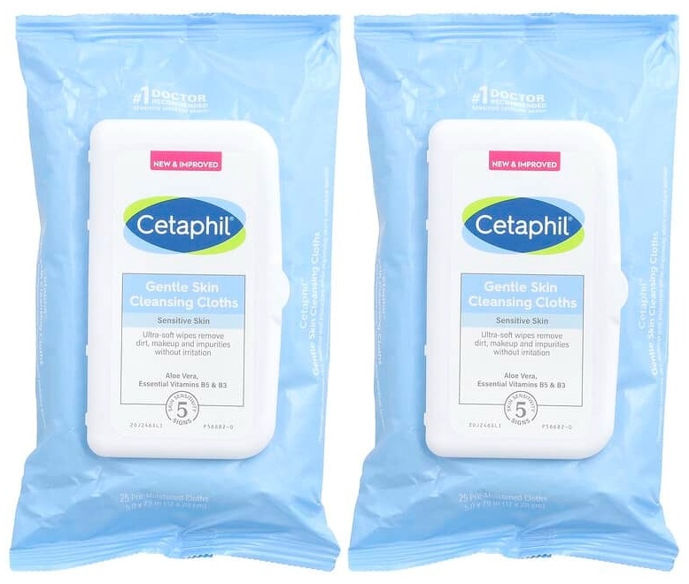 Cetaphil без отдушек салфетки для снятия макияжа из нетканого материала 50 шт