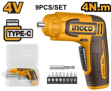Аккумуляторная отвертка INGCO CSDLI0458, 4 В