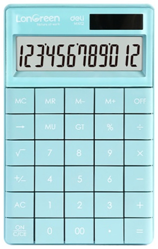 DELI M412BU, 12-разрядный, голубой