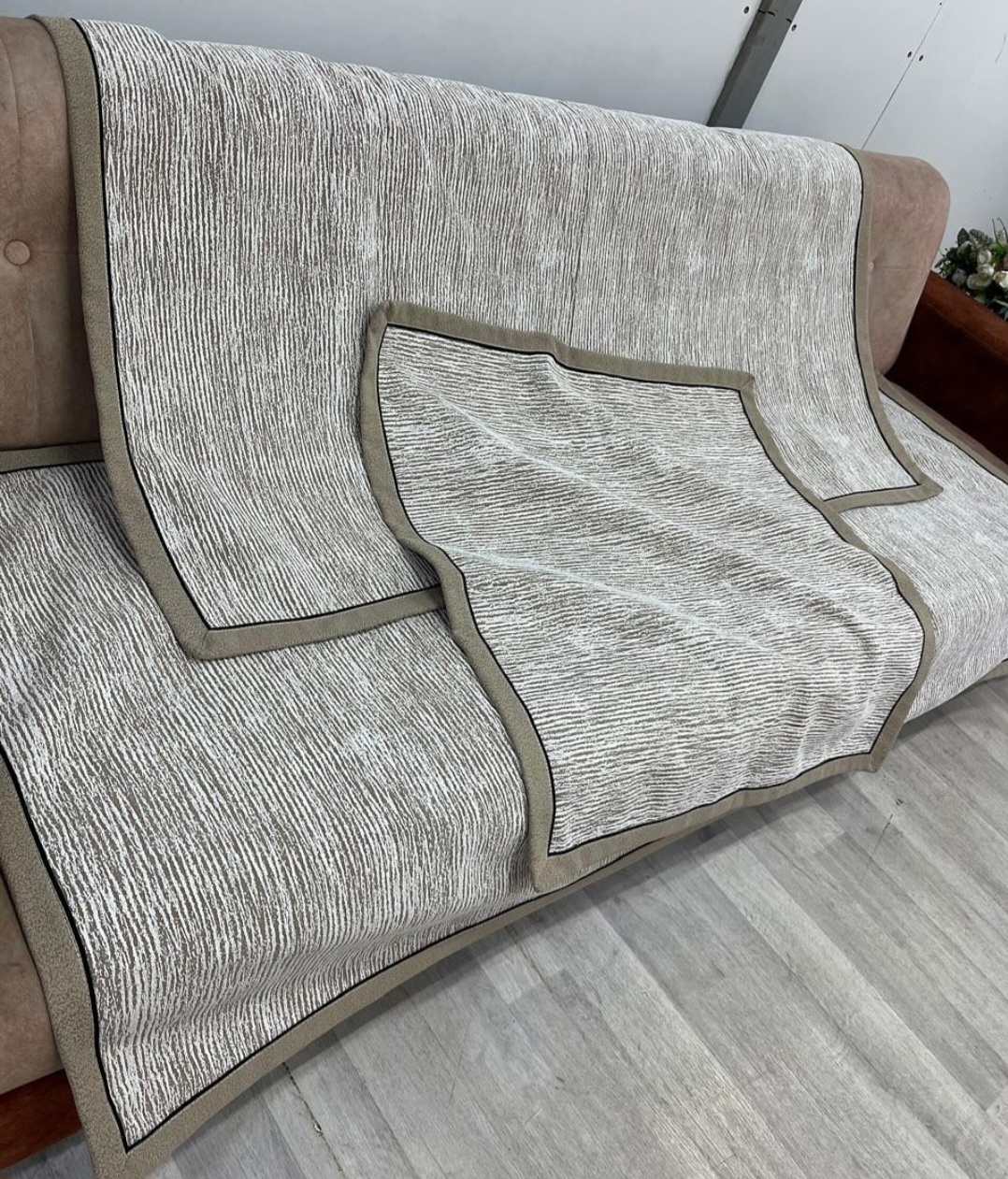 Home Textile дивандек для дивана, для кресла, для пуфа, для кушетки YFX629 бежевый 210*90,160*90,90*90