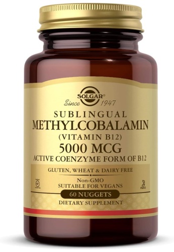 Solgar Метилкобаламин B12 \ Methylcobalamin Vitamin B12 5000 mcg таблетки 60 шт