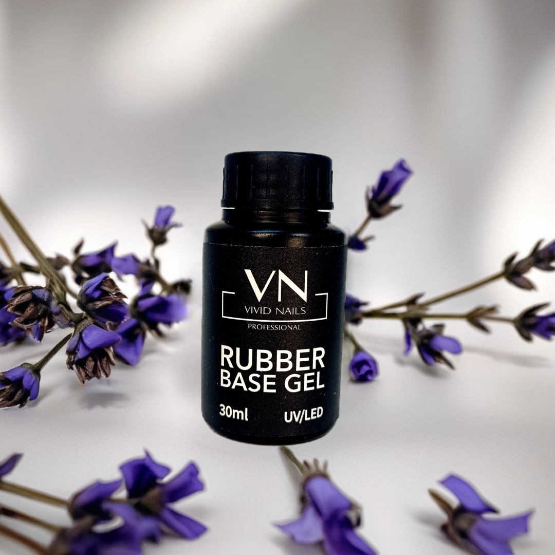 Vivid nails базовое покрытие Rubber Base Gel прозрачный глянцевое 30 мл