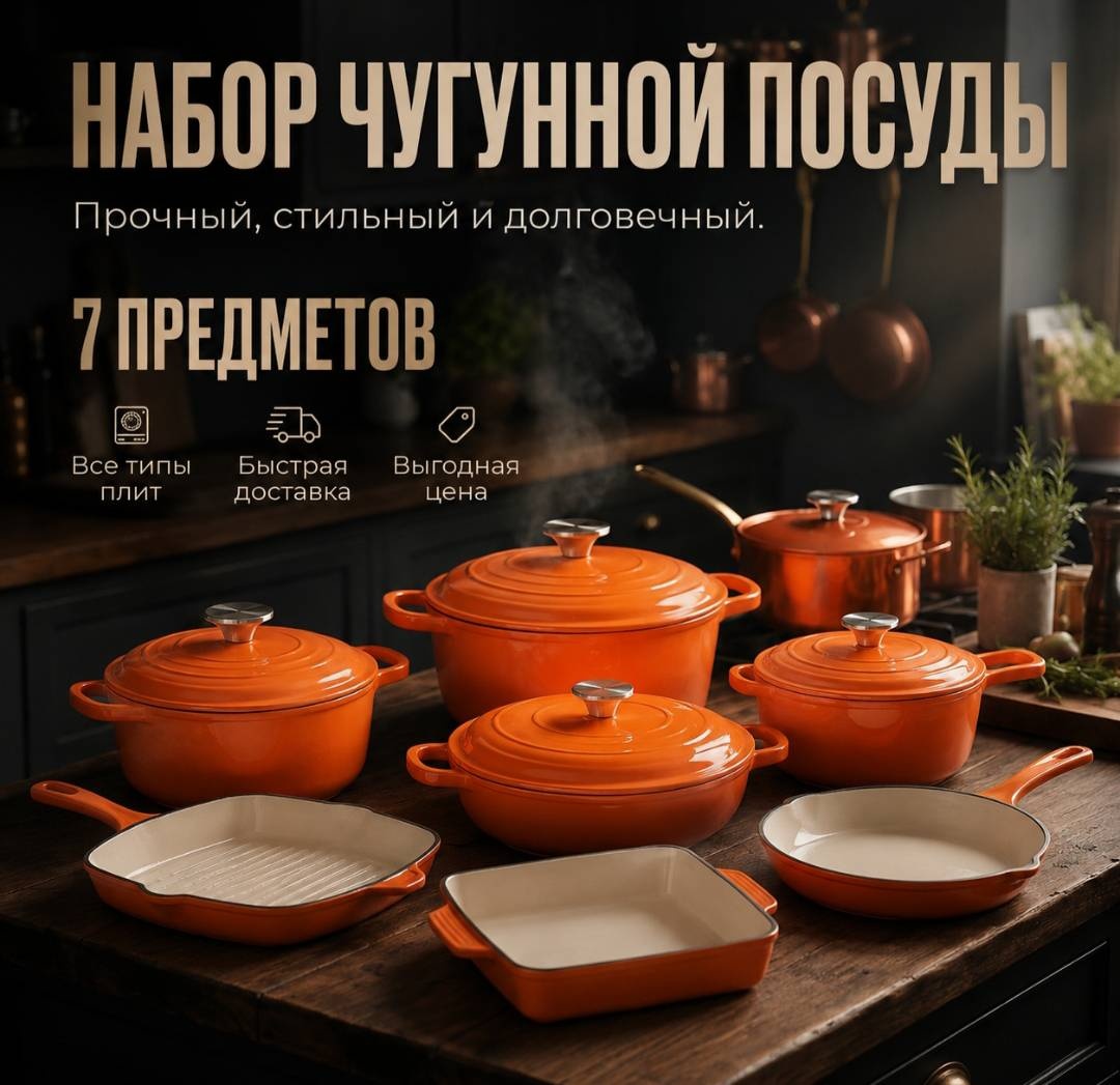 Набор кастрюль 7 в 1 7 в 1