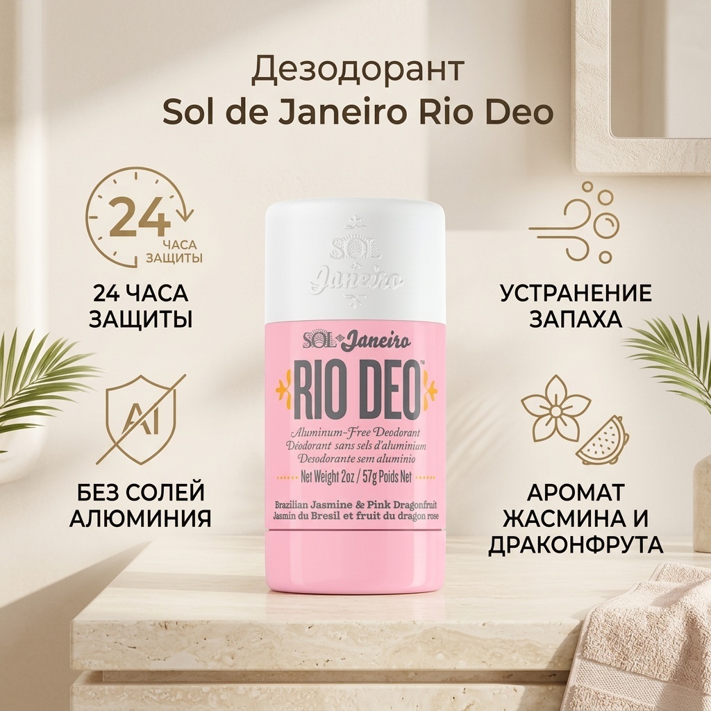 Sol de Janeiro Rio Deo Aluminum-Free дезодорант унисекс 57 г