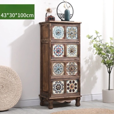 Комод ESMI Mandala, 43x30x100 см, мультиколор, коричневый