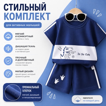 Комплект Qala Dala синий, белый