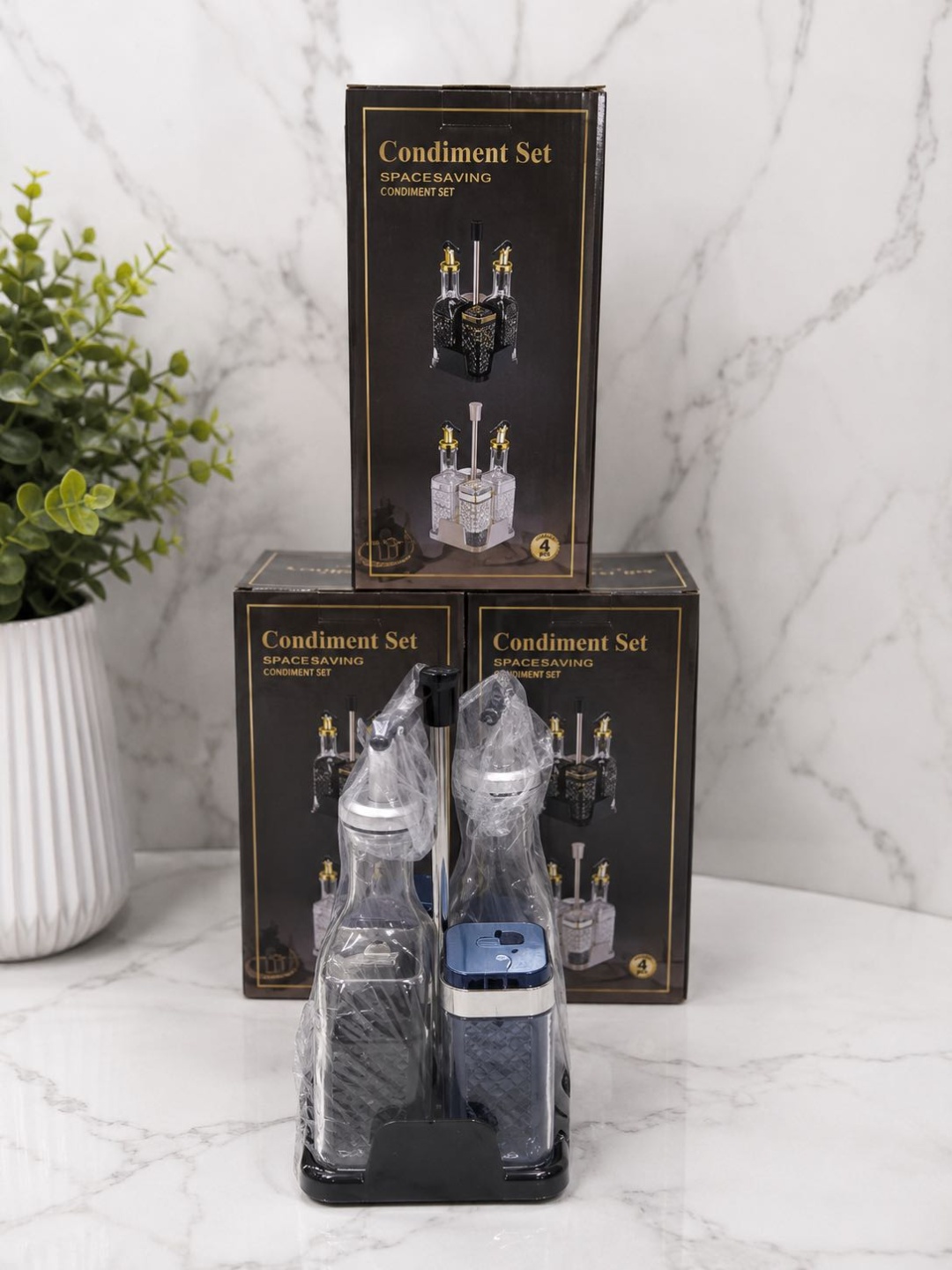 House Home набор для специй Spacesaving Condiment Set, стекло, пластик, металл