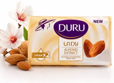 Кусковое мыло туалетное DURU LADY ALMOND EXTRACT миндаль 1 шт