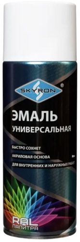 SKYRON эмаль White, палитра RAL тон белый, 520 мл