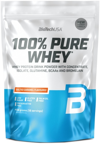 Протеин BioTech USA 100% Pure Whey соленая карамель 454 г