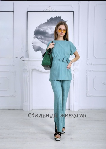 Костюм Стильный животик бирюзовый