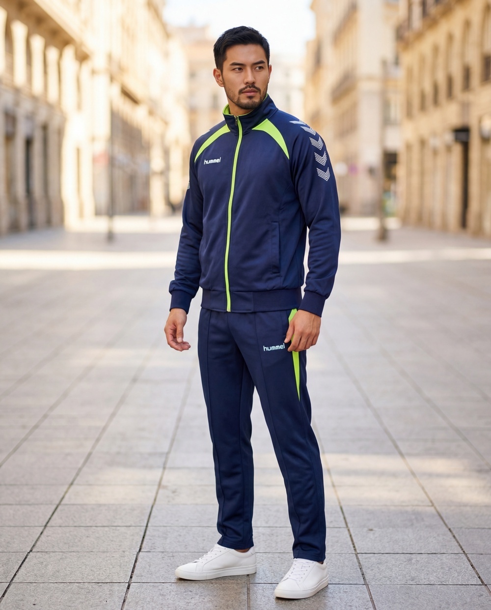 Спортивный костюм Hummel темно-синий, зеленый