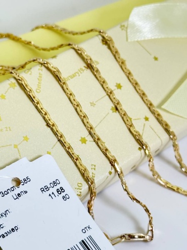 Exclusive Gold Aij492 длина 60 см, вес 11.68 г золото, плетение якорное