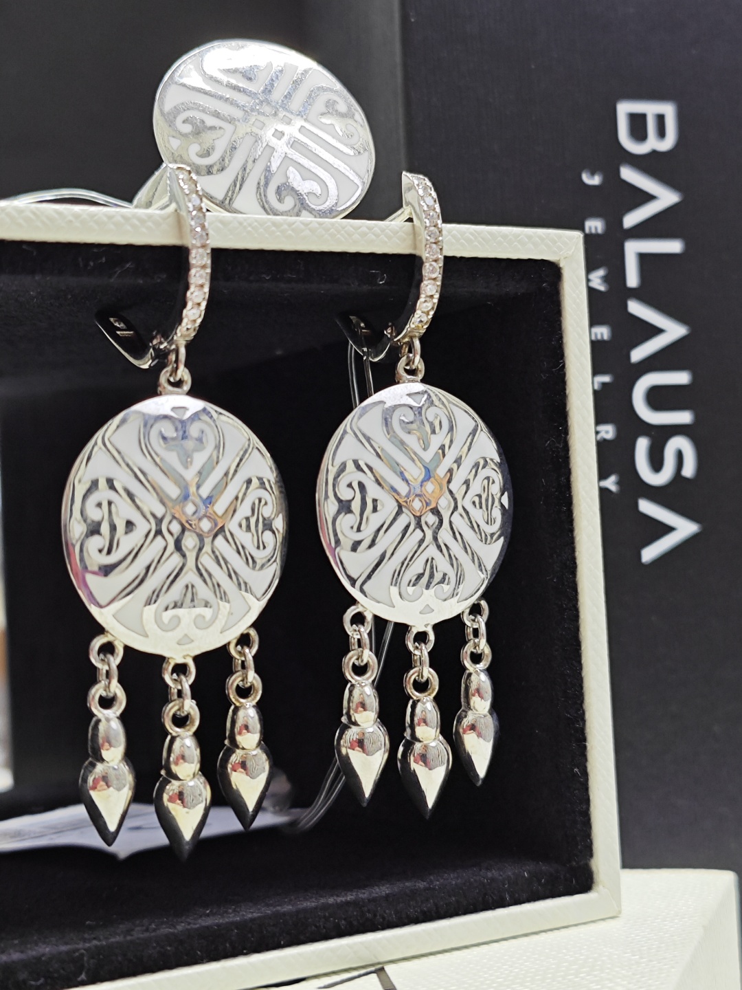 Balausa Jewelry ZH099(1) 18,5р вес 18.5 г серебро, фианит, эмаль