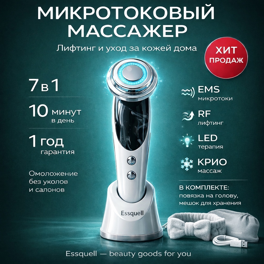 Essquell микротоковый массажер, аппарат для RF-лифтинга