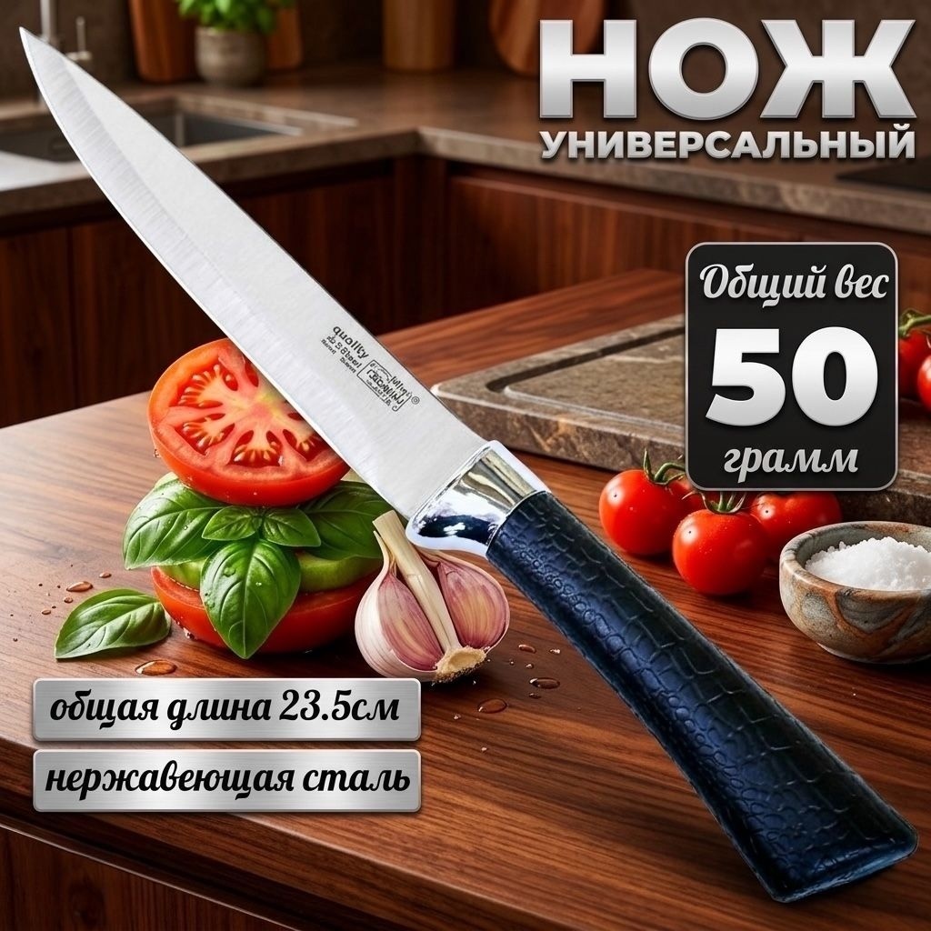 Нож универсальный StatiX, лезвие: нержавеющая сталь 1 шт