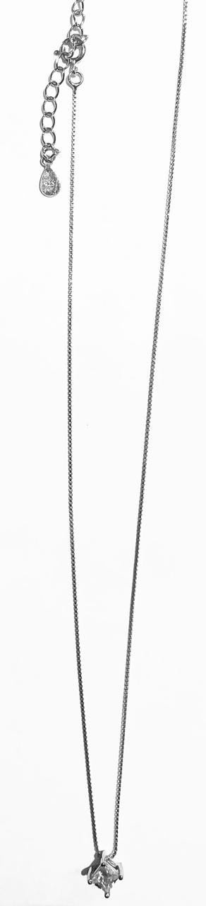 Колье Ajar jewellery К-00004 длина 40 см вес 1.86 г родий, фианит