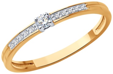 Diamant 8802526 размер 15.5 вес 1.116 г золото, бриллиант