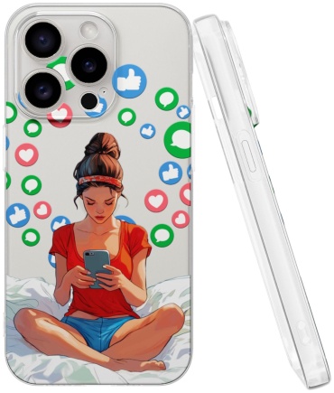 Чехол Mcover для Apple iPhone 15 Pro рисунок