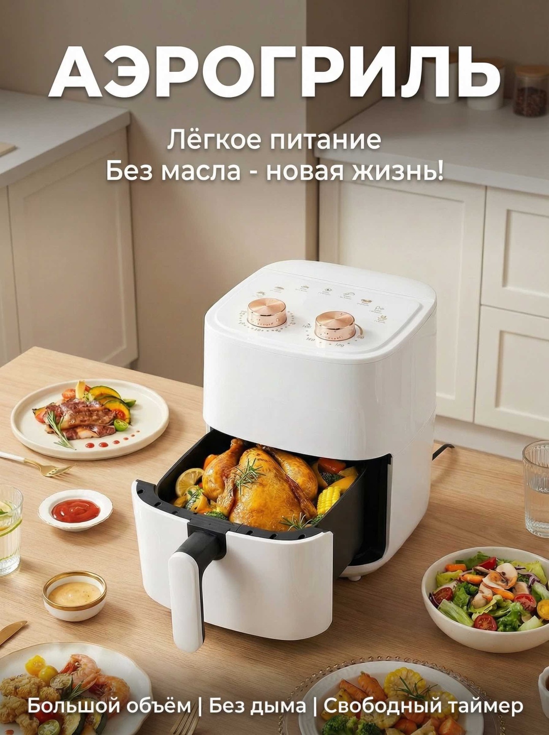 Аэрогриль Yili SPRX9 6 л белый