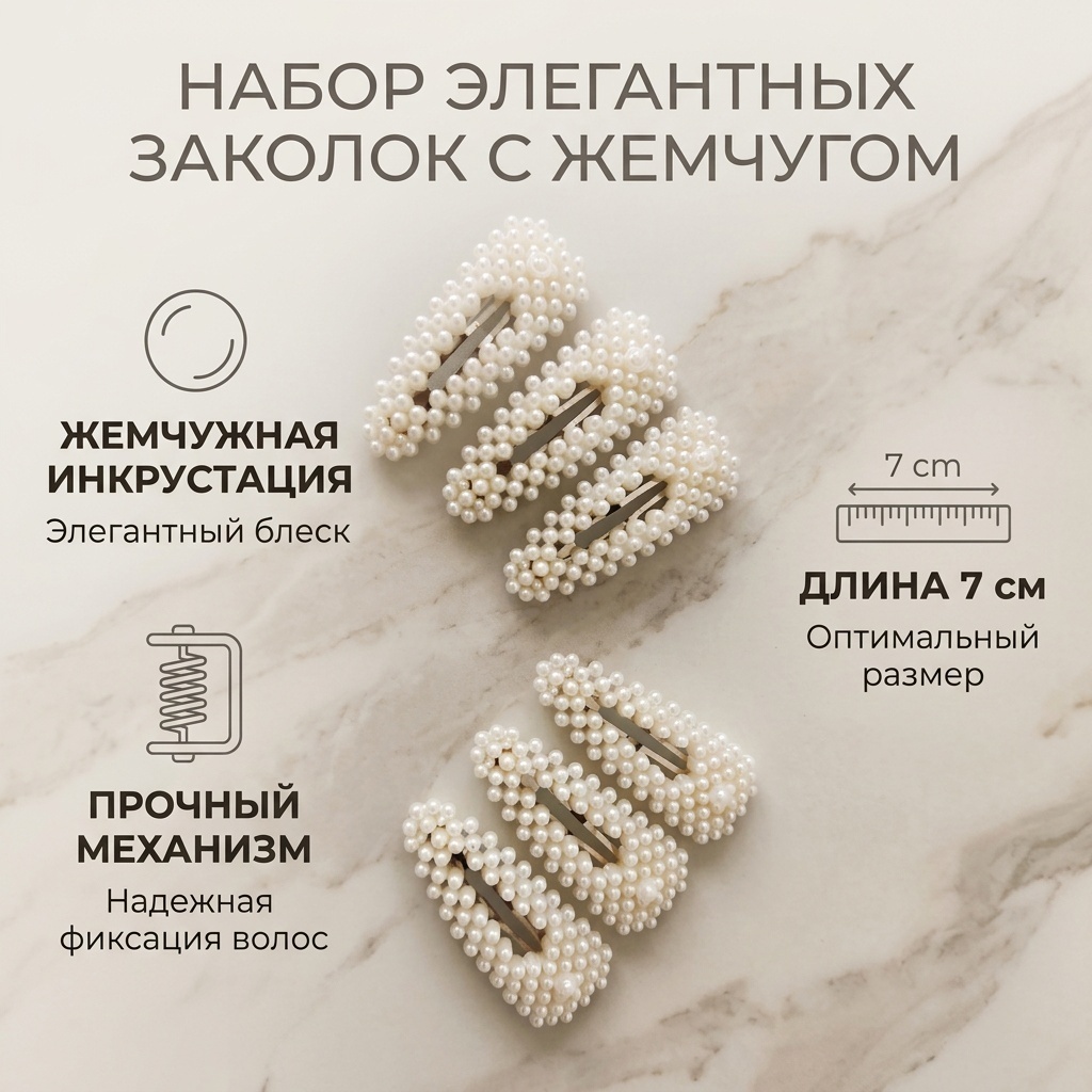 Невидимка 6 шт
