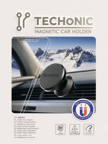 Магнитный держатель Techonic черный