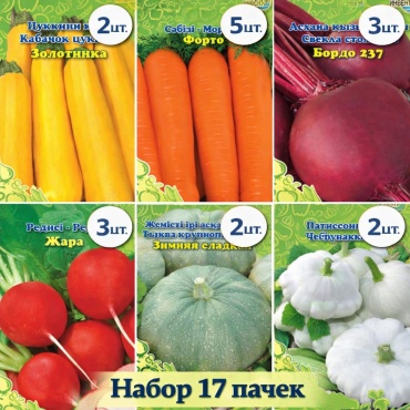 ИНВЕНТ+ морковь набор семян Садовод 17 пачек