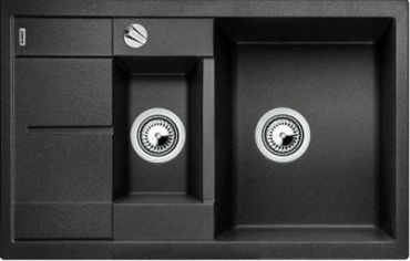 Кухонная мойка Blanco Metra 6 S Compact Silgranit антрацит 78х50х19 см, искусственный гранит, тон антрацит