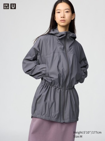 Ветровка Uniqlo серый, фиолетовый