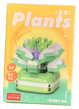 Конструктор LELEBROTHER Plants Flowers" (Растения/Цветы). 04, деталей 97 шт