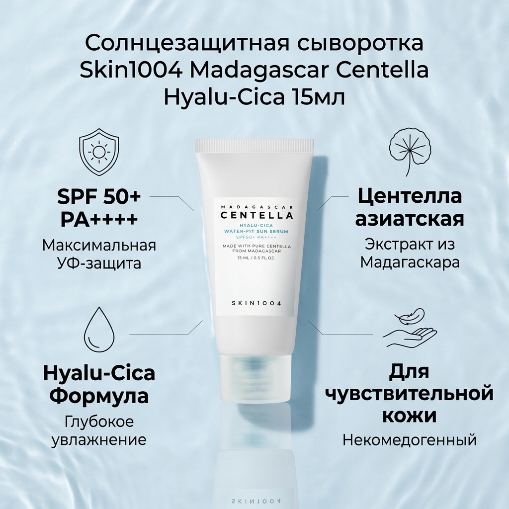 Skin1004 крем Sun Serum SPF 50+++ для лица 15 мл