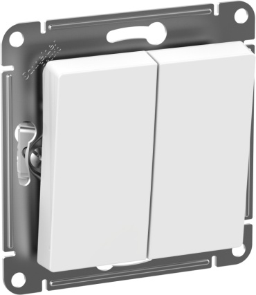 Выключатель клавишный Systeme electric Atlasdesign Aqua IP44, белый