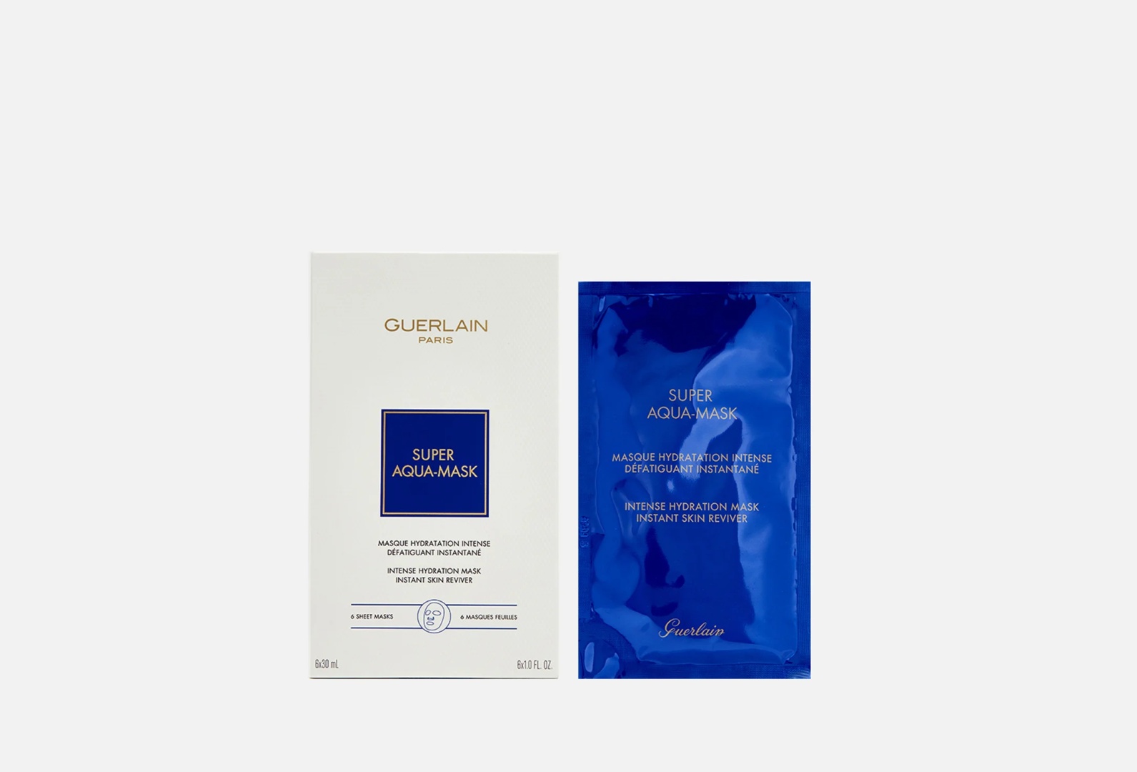 Маска для лица Guerlain тканевая Маска увлажняющая Super Aqua 6 шт