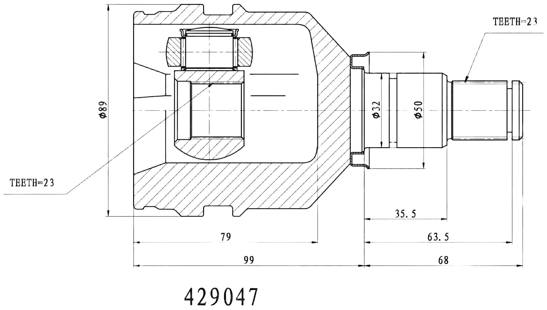 INKO шрус внутренний 429047