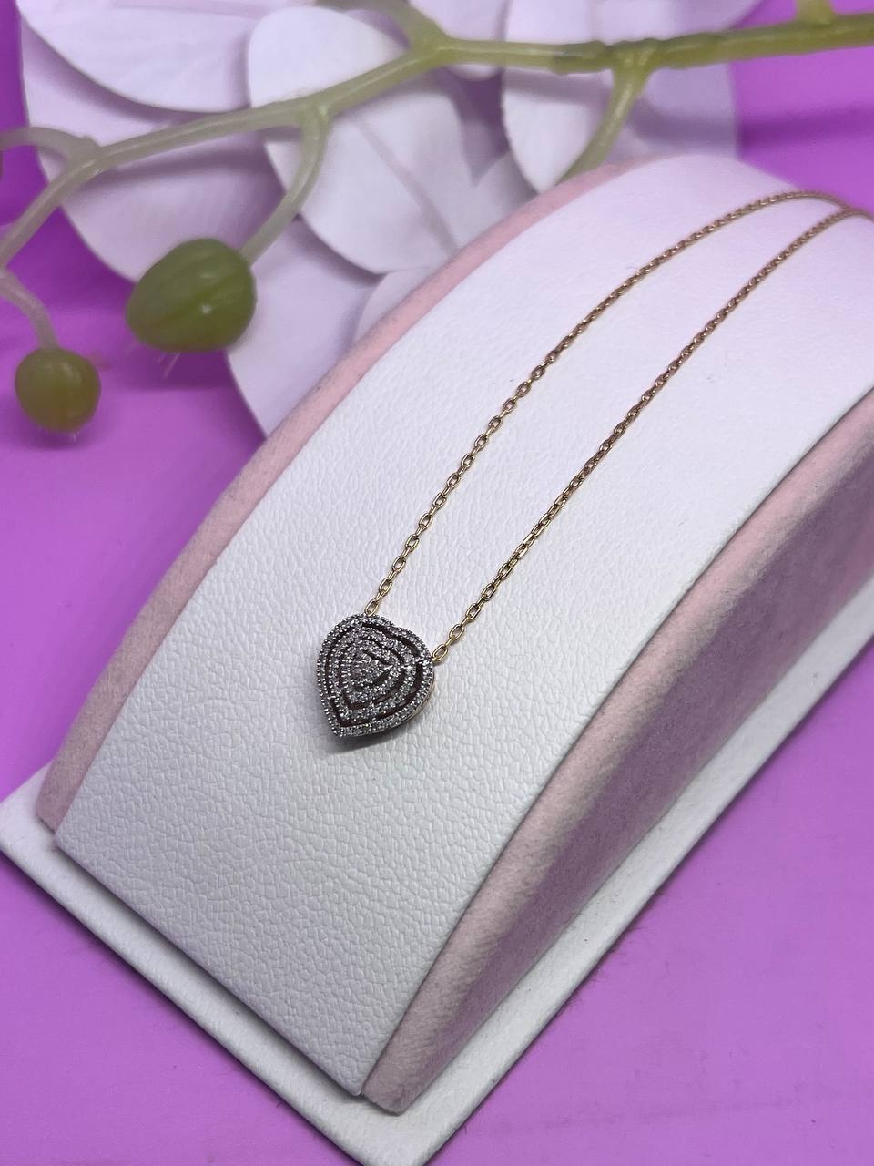 Колье SAR JEWELRY A-04-003_7551 длина 45 см вес 3.3 г золото, бриллиант