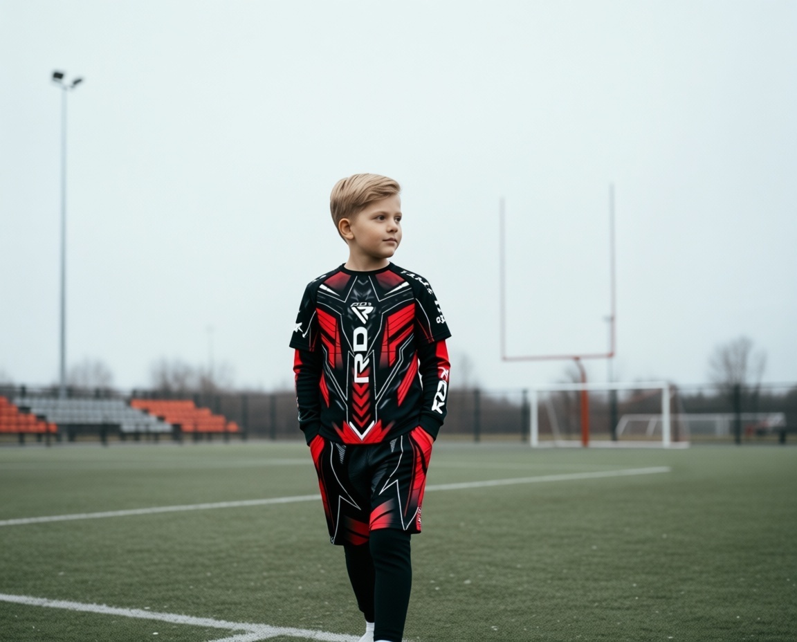 Спортивный костюм черный, красный