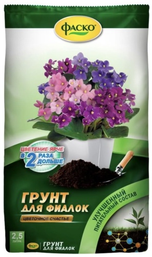 Грунт Цветочное счастье Для фиалок 2.5 л