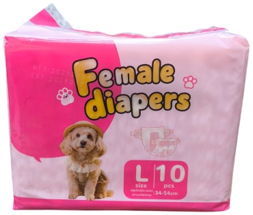 Dpets подгузник 10 шт, размер L