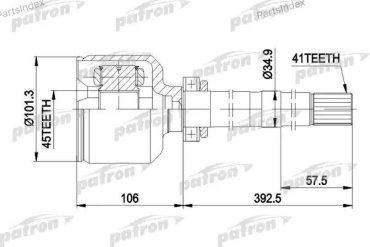 PATRON шрус внутренний PCV5012