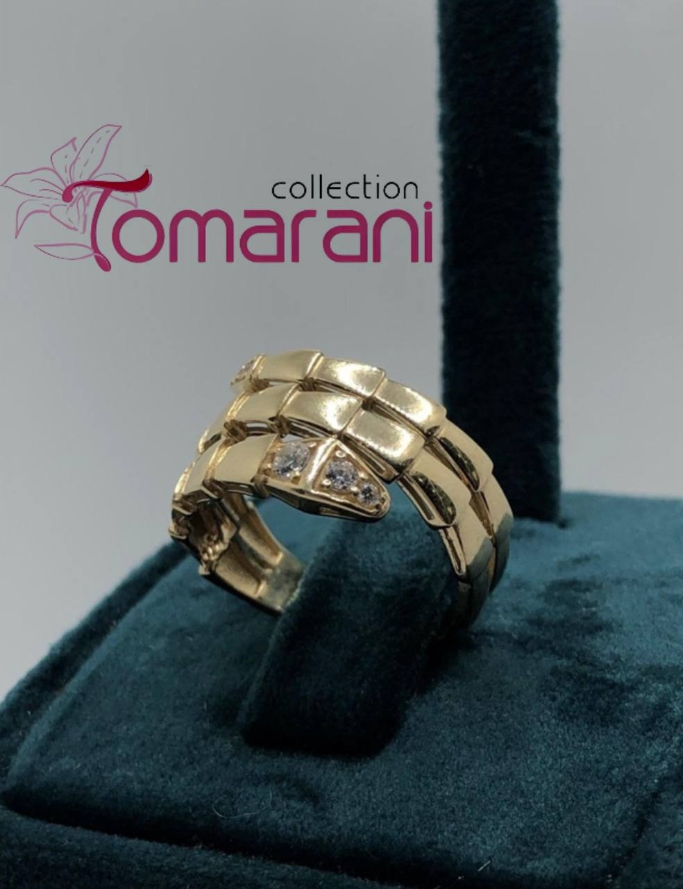 Tomarani collection BNB_TC_Zmeika_IG_290 размер 19 вес 3.14 г золото, фианит