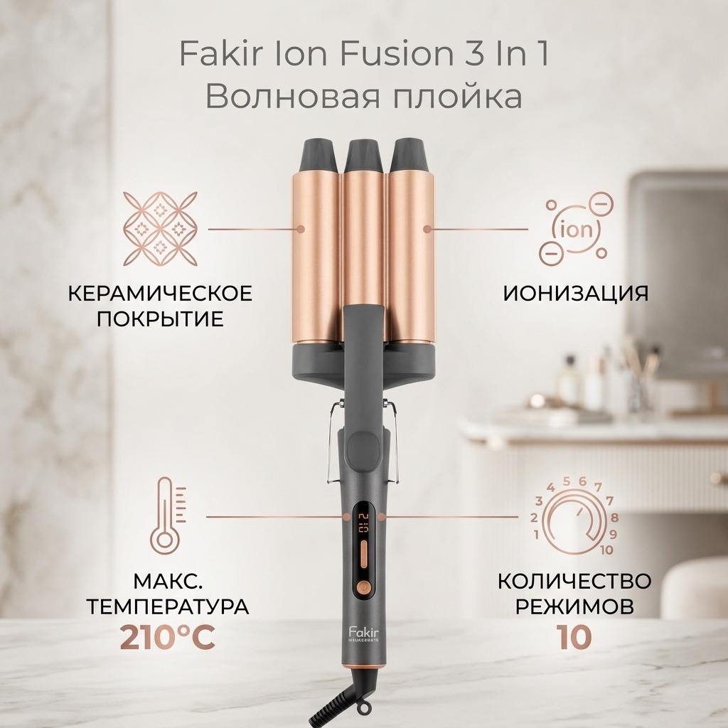 Fakir Ion Fusion 3 In 1 плойка волновая