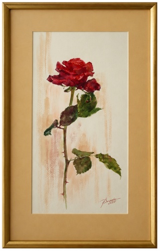 Картина Роза в раме Life Deco 20x40 см
