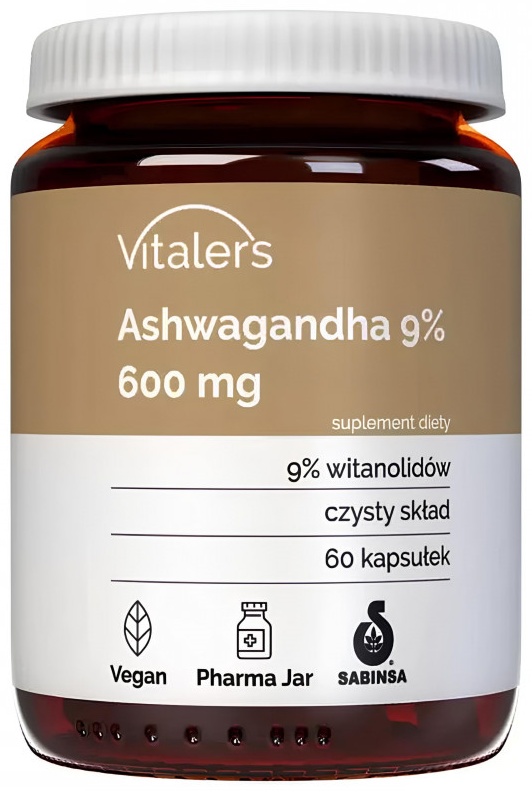Специальная добавка Vitaler's Ashwagandha (Ашваганда) 600 мг/9% 60 капсул Нейтральный
