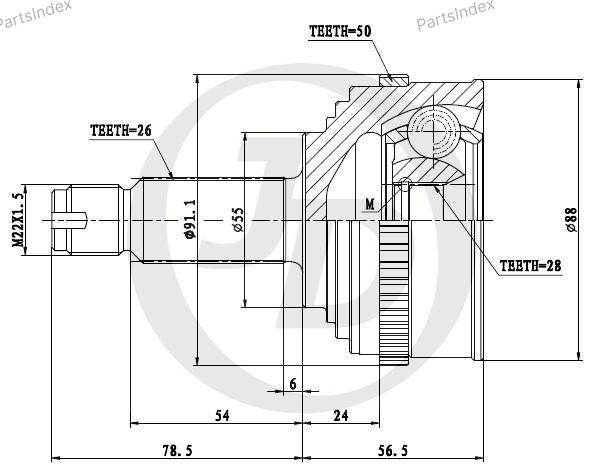 JD ШРУС JCT0010A
