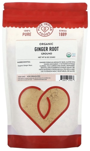 Pure Indian Foods органический корень имбиря, молотый 226 г