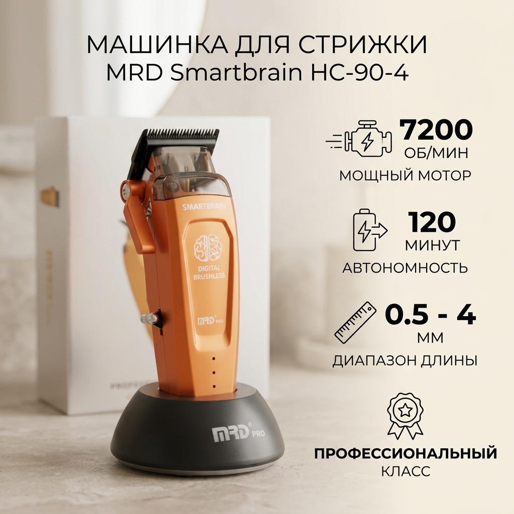 MRD машинка для стрижки Smartbrain HC-90-4 оранжевый